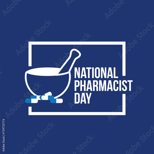 National Pharmacist day Vector Illustration. Pharmacist Day themes design concept with flat style vector illustration. Suitable for greeting card, poster and banner. Suitable for business asset design