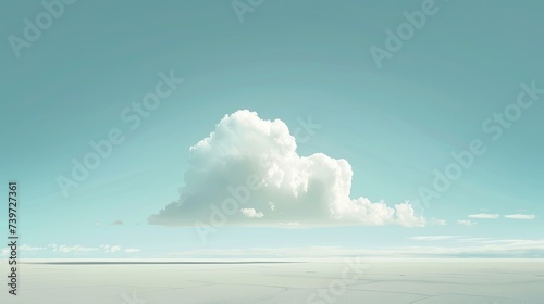 Cloud in blue sky. Generative AI