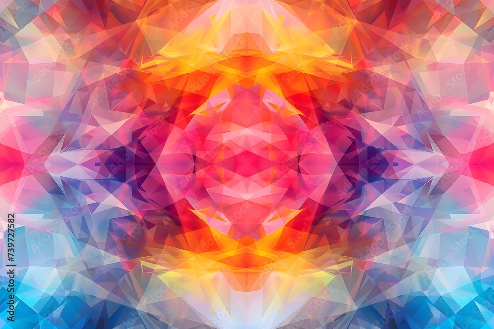 Abstract digital seamless multicolor fractal pattern with bright orange circles, perfect for a vibrant abstract background Abstract digital seamless multicolor fractal pattern with bright orange circles, perfect for a vibrant abstract background
