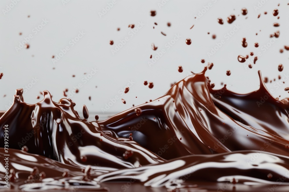 Fototapeta premium melted chocolate ,food background