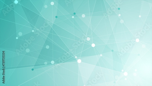 Bright hi-tech background with low poly plexus elements