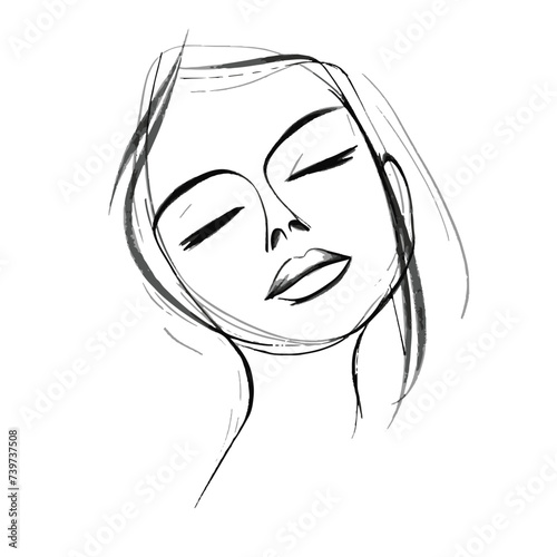 Symphony of Feminine Grace: Exquisite Hand-Drawn Portraits Celebrating the Beauty of Women
