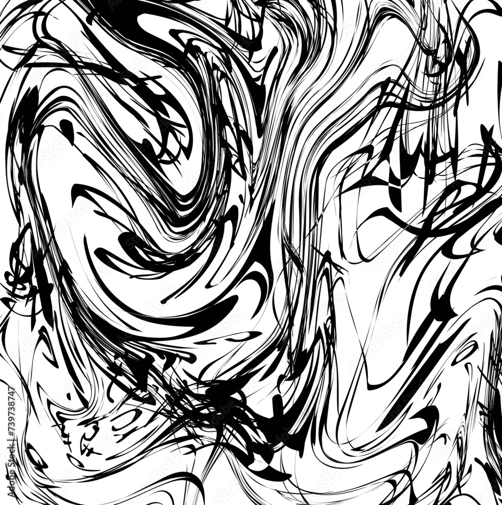 The texture imitates spilled ink in water