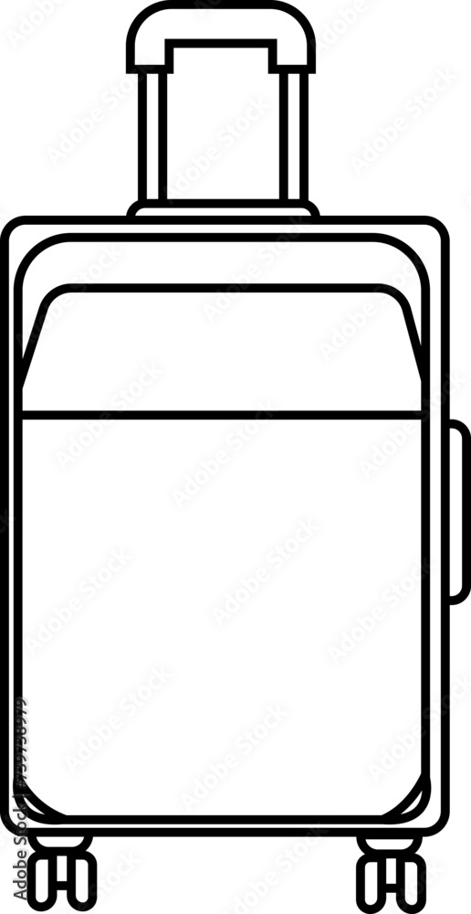Suitcase icon in trendy Line style editable stock. Travel concept. Suitcase plastic bag flying, creative journey concept on transparent background. Briefcase icon vector illustration sign and symbol. Suitcase icon in trendy Line style editable stock. Travel concept. Suitcase plastic bag flying, creative journey concept on transparent background. Briefcase icon vector illustration sign and symbol.