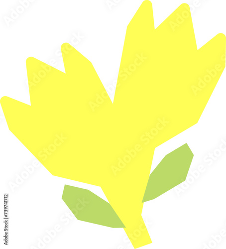 Yellow Cut-out Flower
