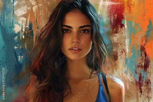 June's Hottie A Sultry Summer Portrait Generative AI