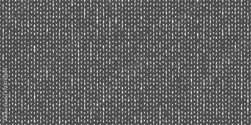 Black and white silhouette of seamless knitted stockings or sweater texture. Jersey fabric pattern. Simple grunge vector bg
