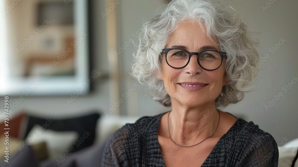 Portrait of beautiful senior woman with white hair Portrait of beautiful senior woman with white hair