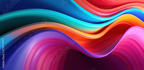 futuristic colorful wave abstract background banner, trendy gradient swirl wave abstract background