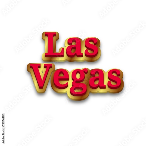 Canvas Print 3D Las vegas poster art