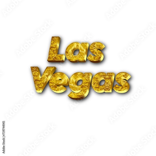 Canvas Print 3D Las vegas poster art