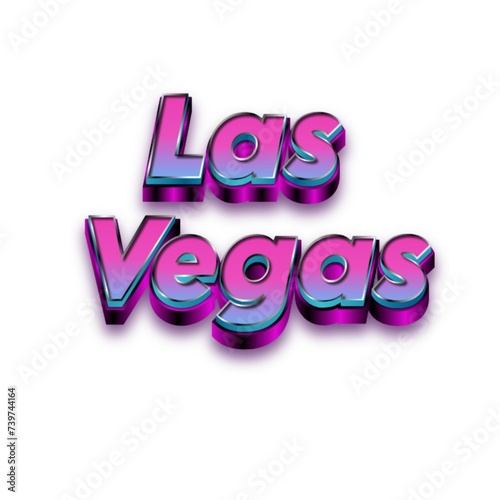 Canvas Print 3D Las vegas poster art