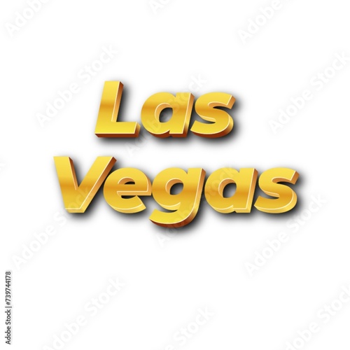 Canvas Print 3D Las vegas poster art