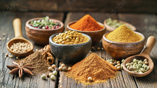 Assorted Bowls With Flavorful Spices for Cooking