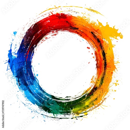 Circles of rainbow colors