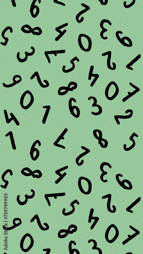 template with the image of keyboard symbols. a set of numbers. Surface template. pastel green background. Vertical image. template with the image of keyboard symbols. a set of numbers. Surface template. pastel green background. Vertical image.