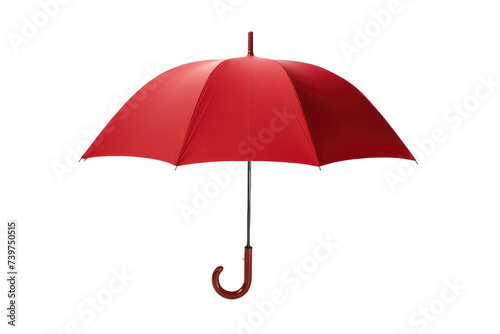 Luxury Design Red Umbrella Isolated On Transparent Background
