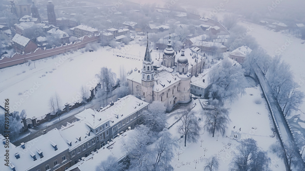 Vologda cathedral winter landscape