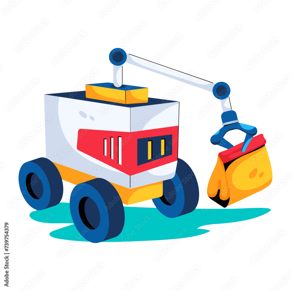 Naklejka premium Robot Delivery 