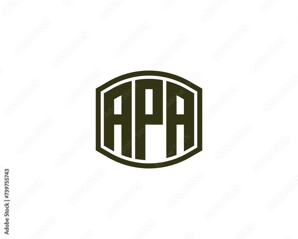 APA logo design vector template