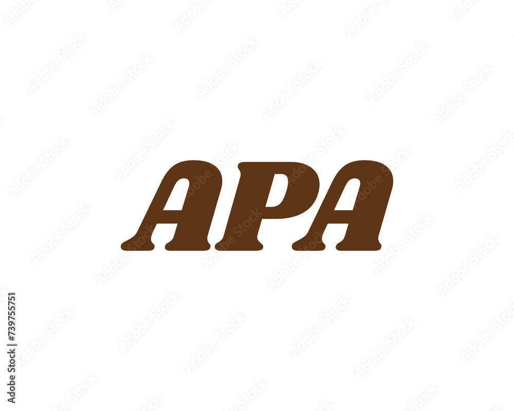 APA logo design vector template - obrazy, fototapety, plakaty 