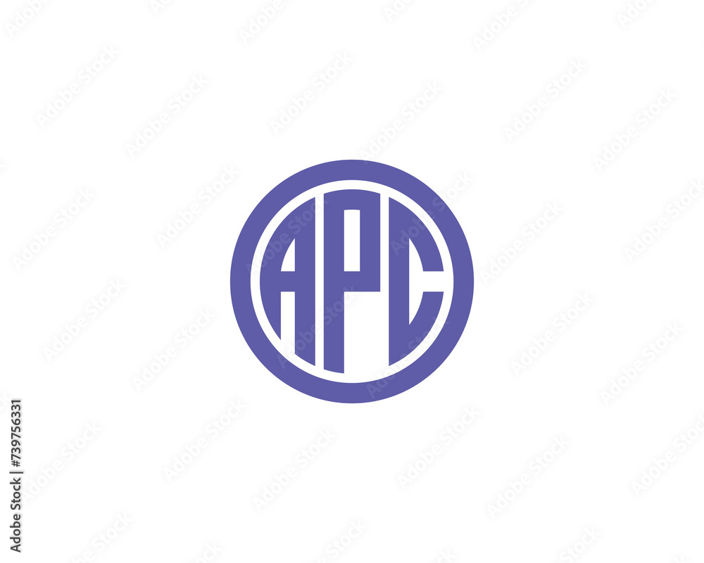 APC logo design vector template