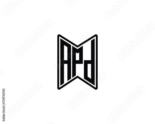 APD logo design vector template