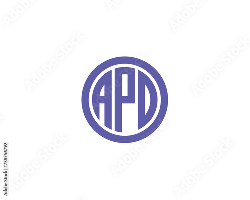 APD logo design vector template