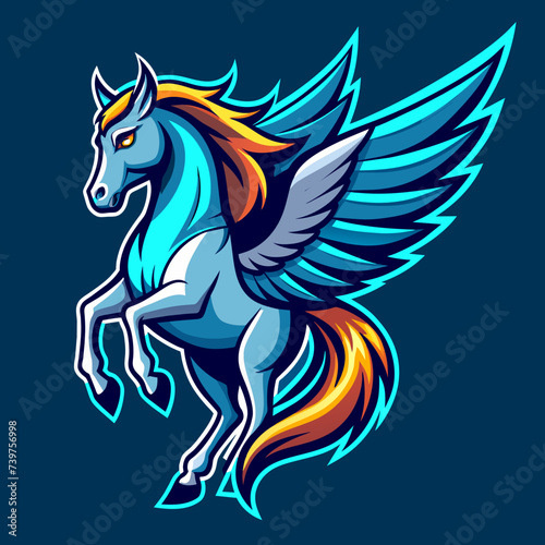 Pegasus with Outstretched Wings