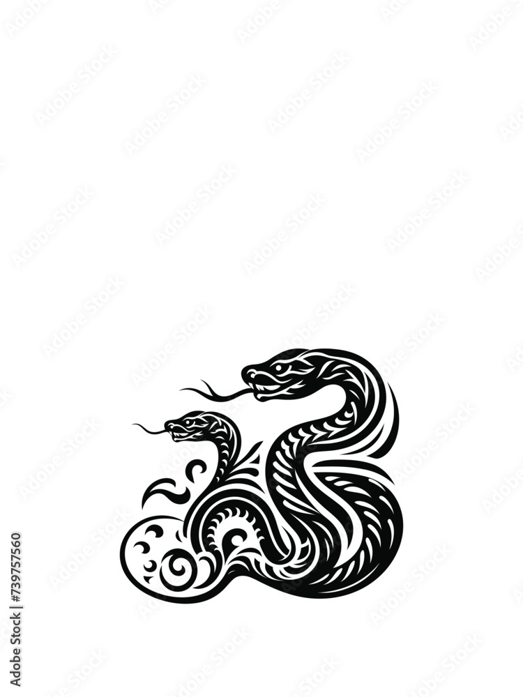 Hiss and Hues: Dynamic Snake in Vector Art Hiss and Hues: Dynamic Snake in Vector Art