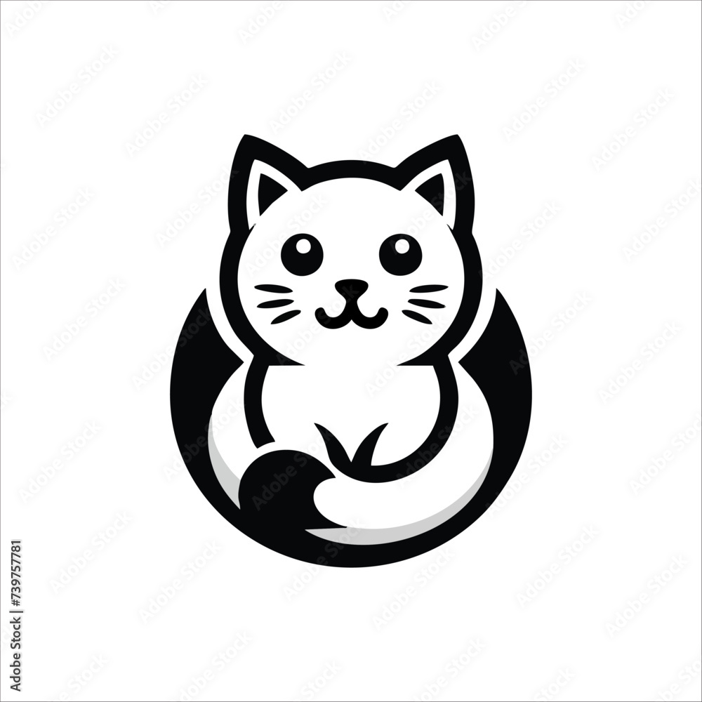 cat logo icon vector design white background cat logo icon vector design white background
