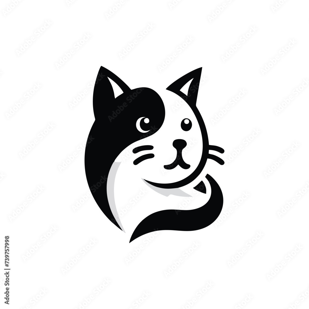 cat logo icon vector design white background
