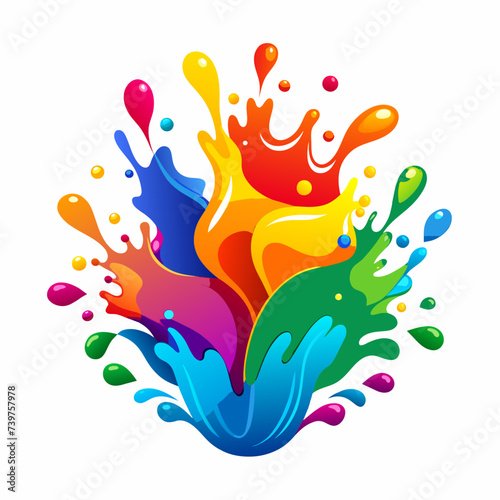 Colorful Splash Representing Innovation
