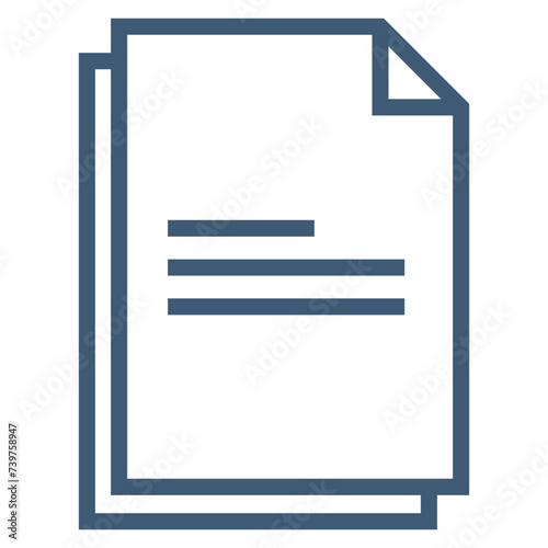 Document icon, paper with check mark flat icon, account and report of business