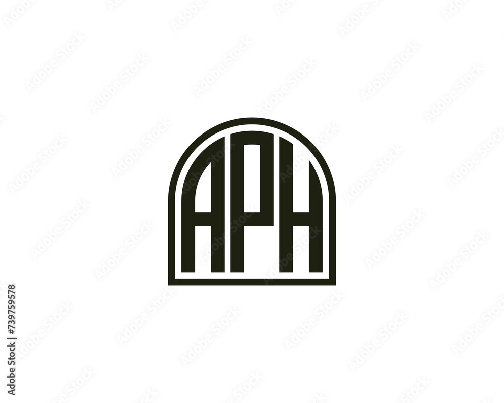 APH logo design vector template