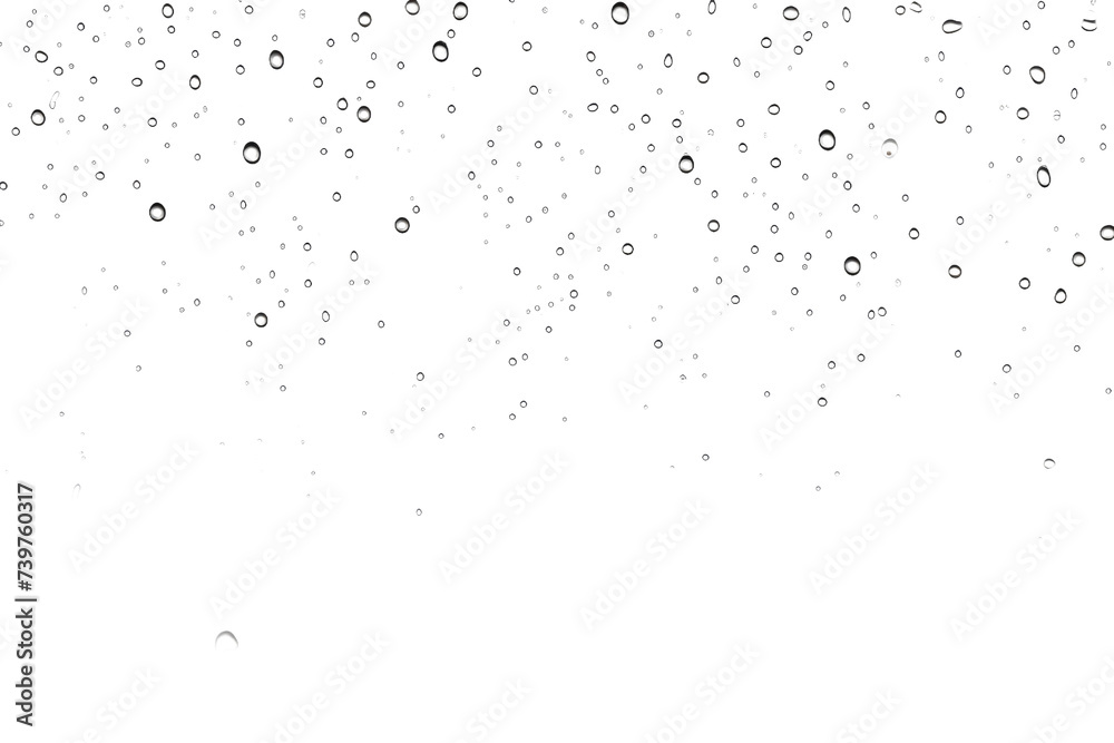 Numerous water droplets are scattered across a plain white backdrop, creating a visually striking pattern. on a White or Clear Surface PNG Transparent Background. Numerous water droplets are scattered across a plain white backdrop, creating a visually striking pattern. on a White or Clear Surface PNG Transparent Background.