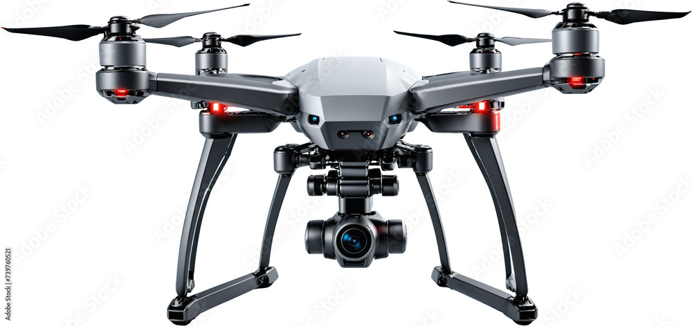 drone isolated on transparent background.generative AI drone isolated on transparent background.generative AI
