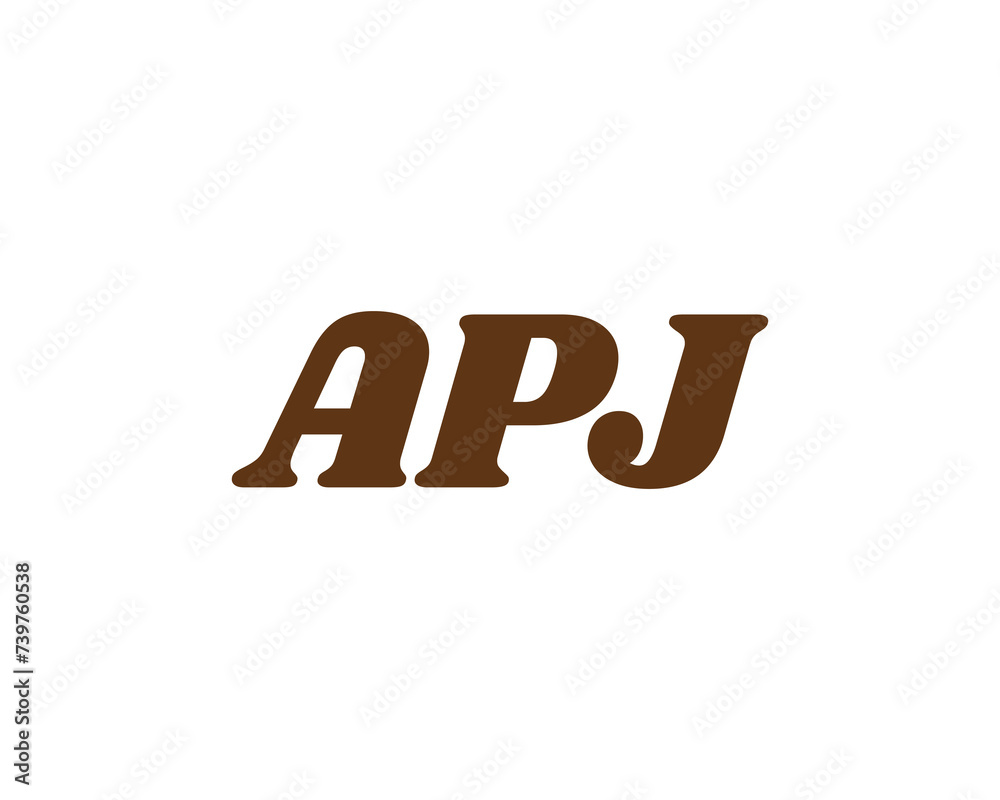 APJ logo design vector template APJ logo design vector template