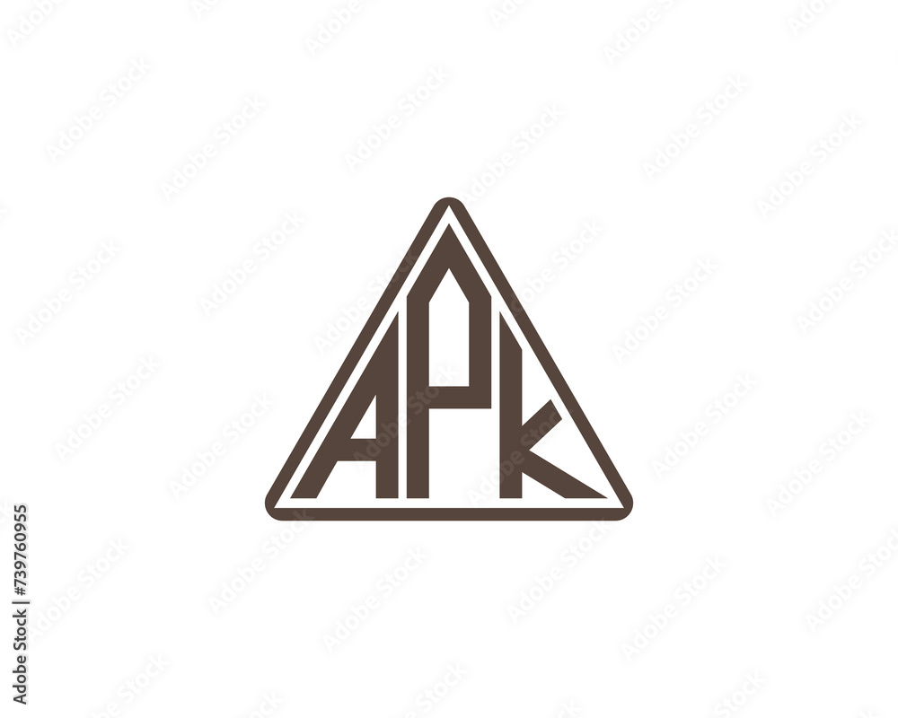 APK logo design vector template APK logo design vector template