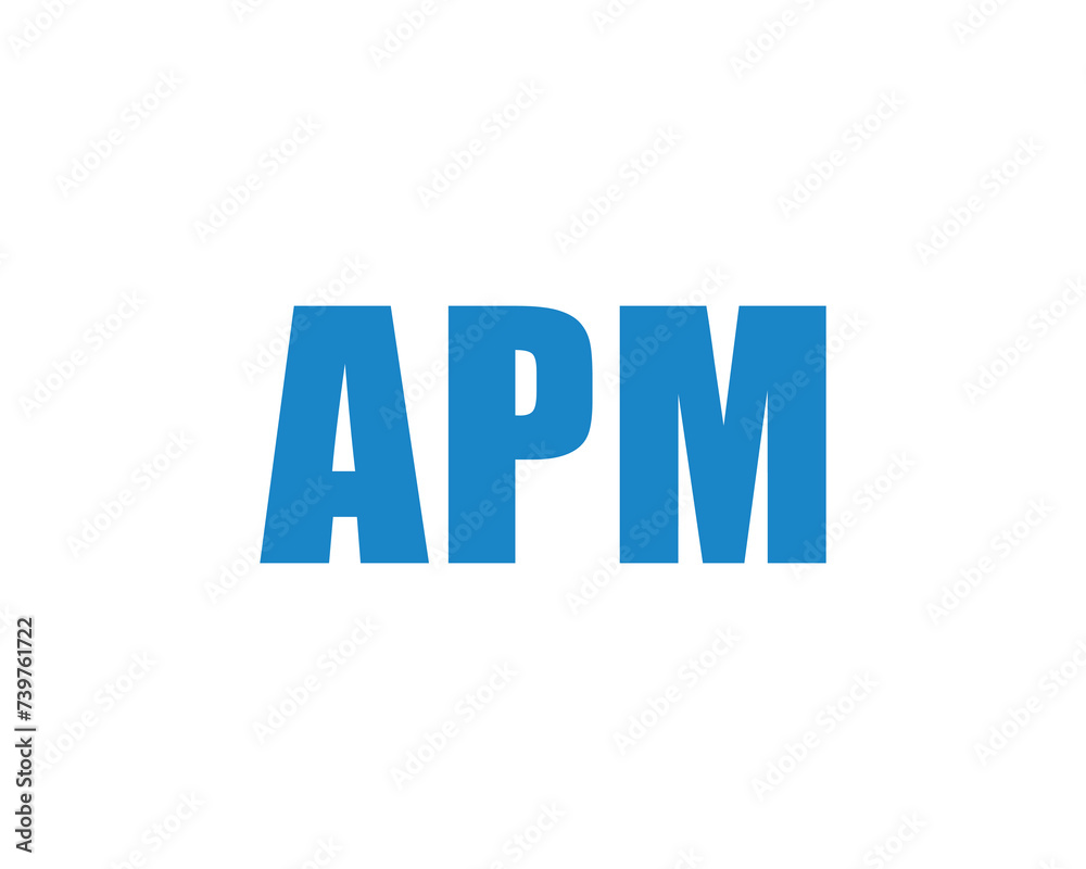 APM logo design vector template