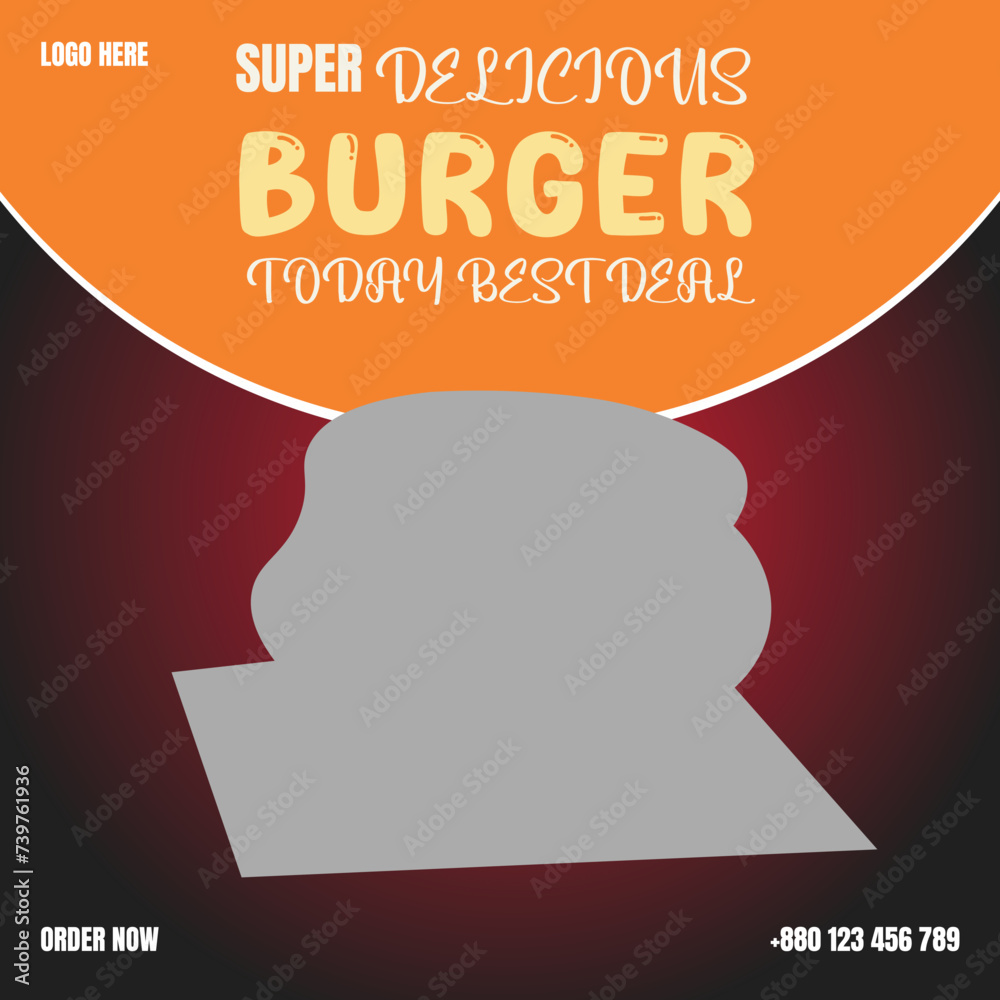 Social Media Burger Promotion Template