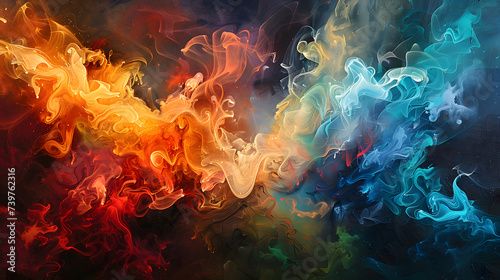abstract happiness colorful smoke
