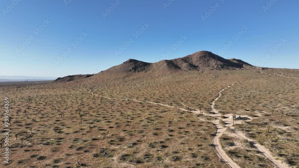Mojave Desert in Lancaster Aerial Shot Joshua Tree L Forward California USA