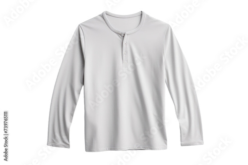 Henley Shirt for Everyday Elegance Isolated On Transparent Background