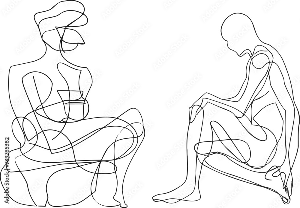Pannikin Vector illustration. Continuous line drawing Pannikin Vector illustration. Continuous line drawing