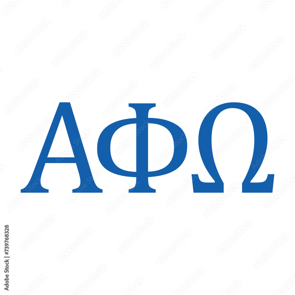 Alpha Phi Omega greek letter, ΑΦΩ greek letters, ΑΦΔ Stock Vector ...