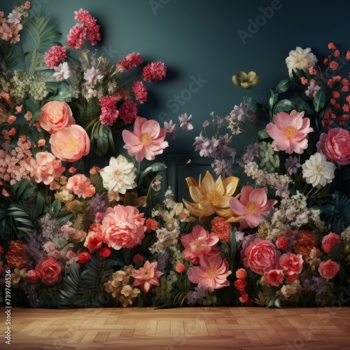 Wallpaper Mural A Flora Patern Backdrop Torontodigital.ca