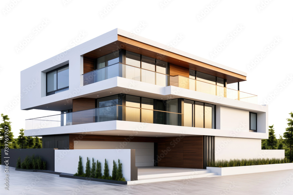 A photo showcasing a substantial white building with an abundance of windows. on a White or Clear Surface PNG Transparent Background. A photo showcasing a substantial white building with an abundance of windows. on a White or Clear Surface PNG Transparent Background.