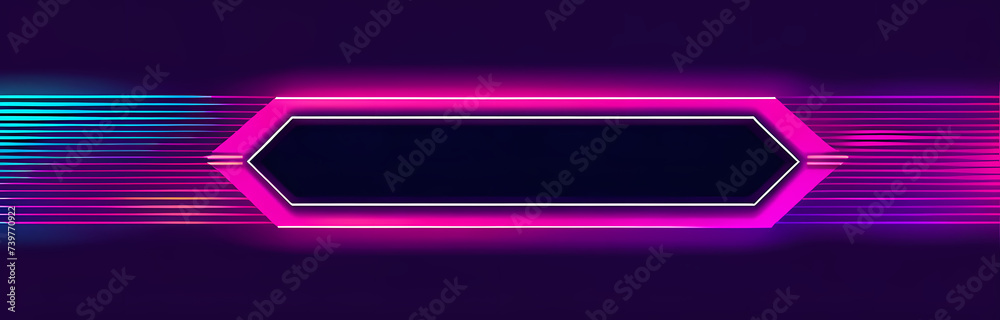 Glowing dark web banner with magenta lines and space for text