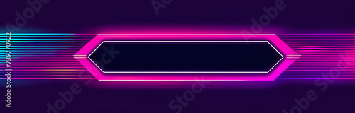 Obraz na płótnie Glowing dark web banner with magenta lines and space for text w salonie